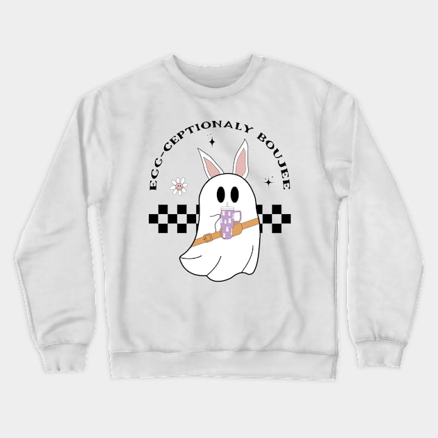 Tumbler Easter, Egg Ceptionally Boujee Ghost Bunny Belt Bag Crewneck Sweatshirt by DesignergiftsCie